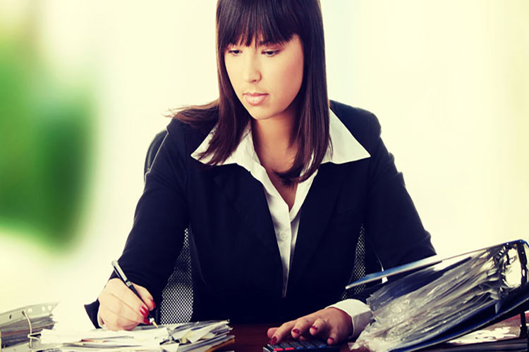 Photo of woman working in accounting