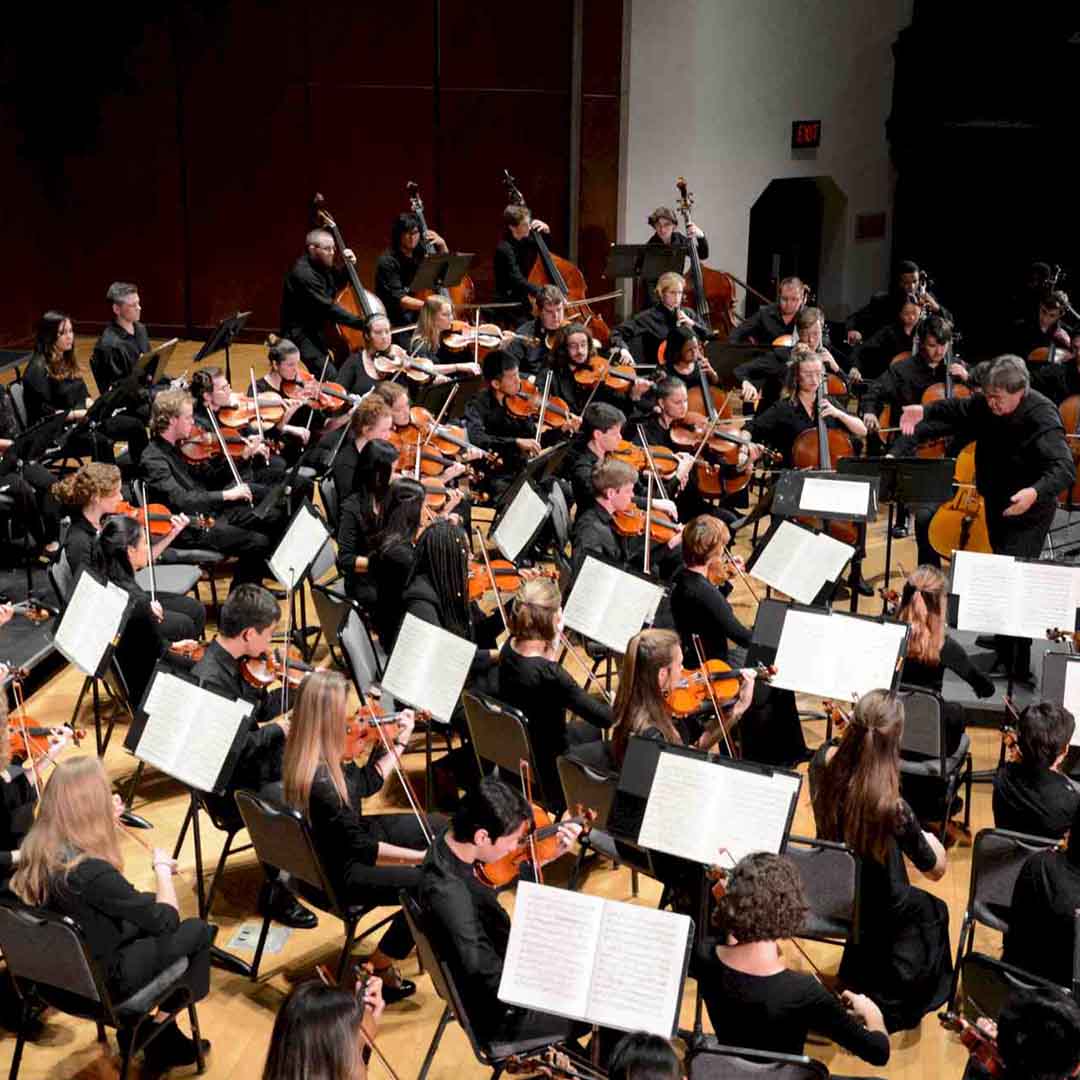 Image of an orchestra on stage.