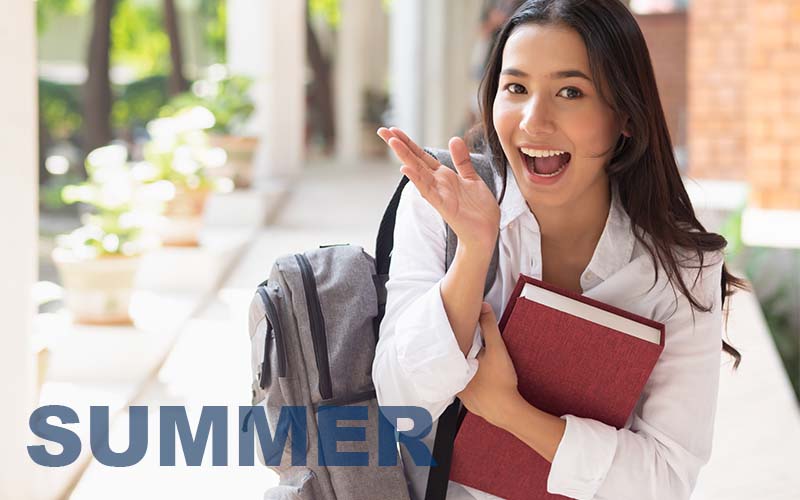 Excited studuent for Summer classes