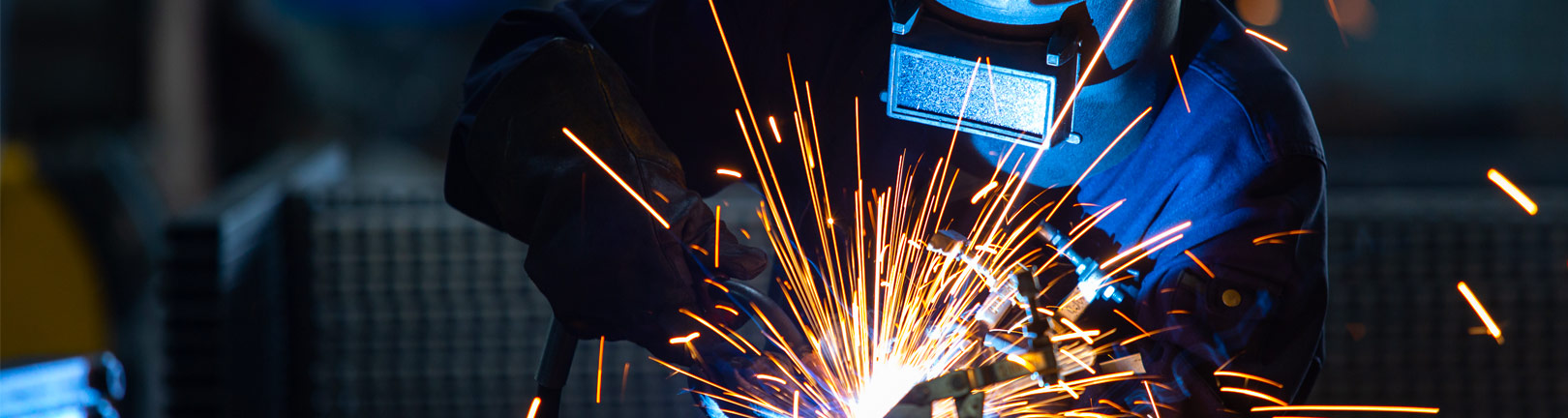 welder welding sparks