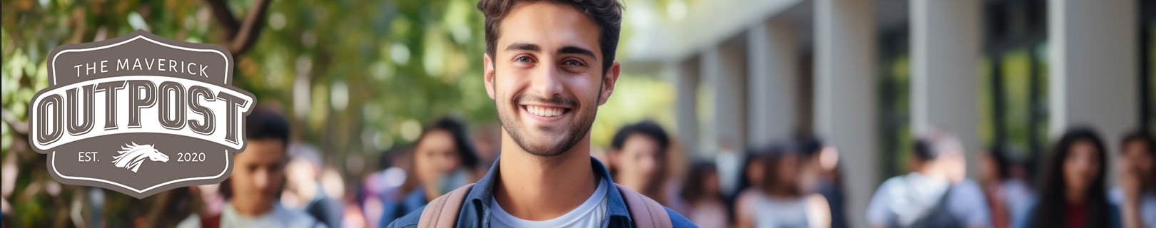 Student smiling at camera for Maverick Outpost Success