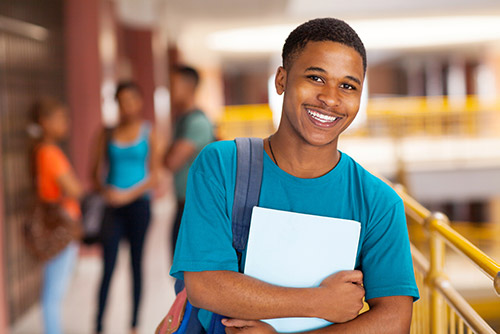 Happy student