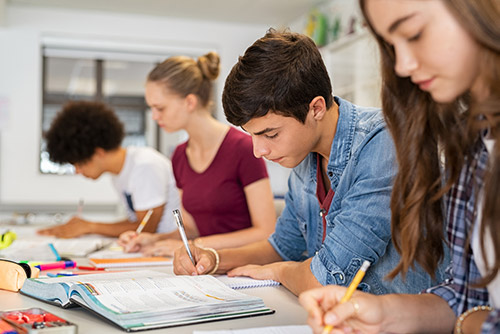 High school students participating in dual credit