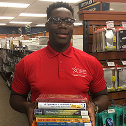 Student with books