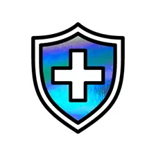 Shield with a cross on it