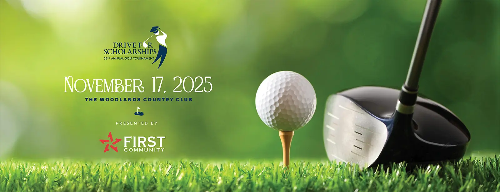 Golf club next to a golf ball on a tee