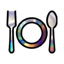 Plate with spoon and fork