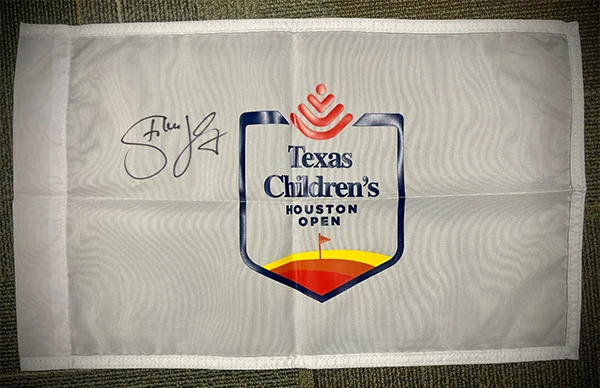 Texas Children's Houston Open Golf Flag Signed by 2024 Champion Stephan Jaeger