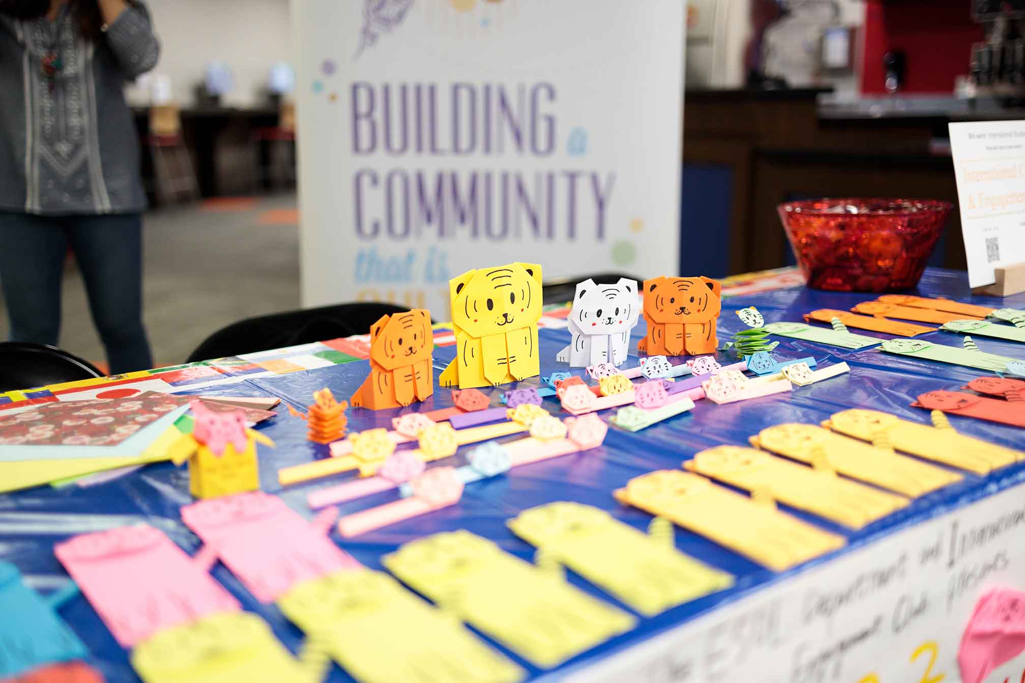 Origami Animals on booth table