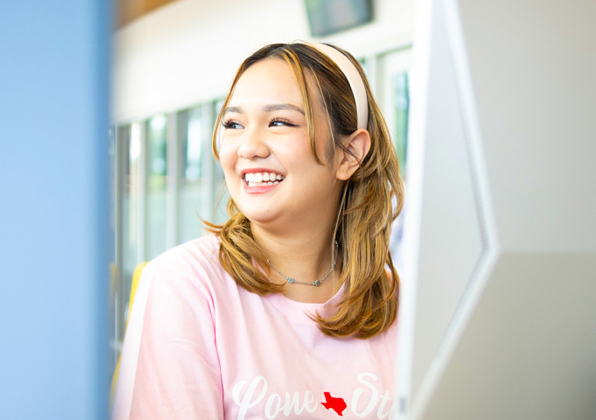 Girl smiling