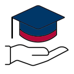 hand holding a graduation cap
