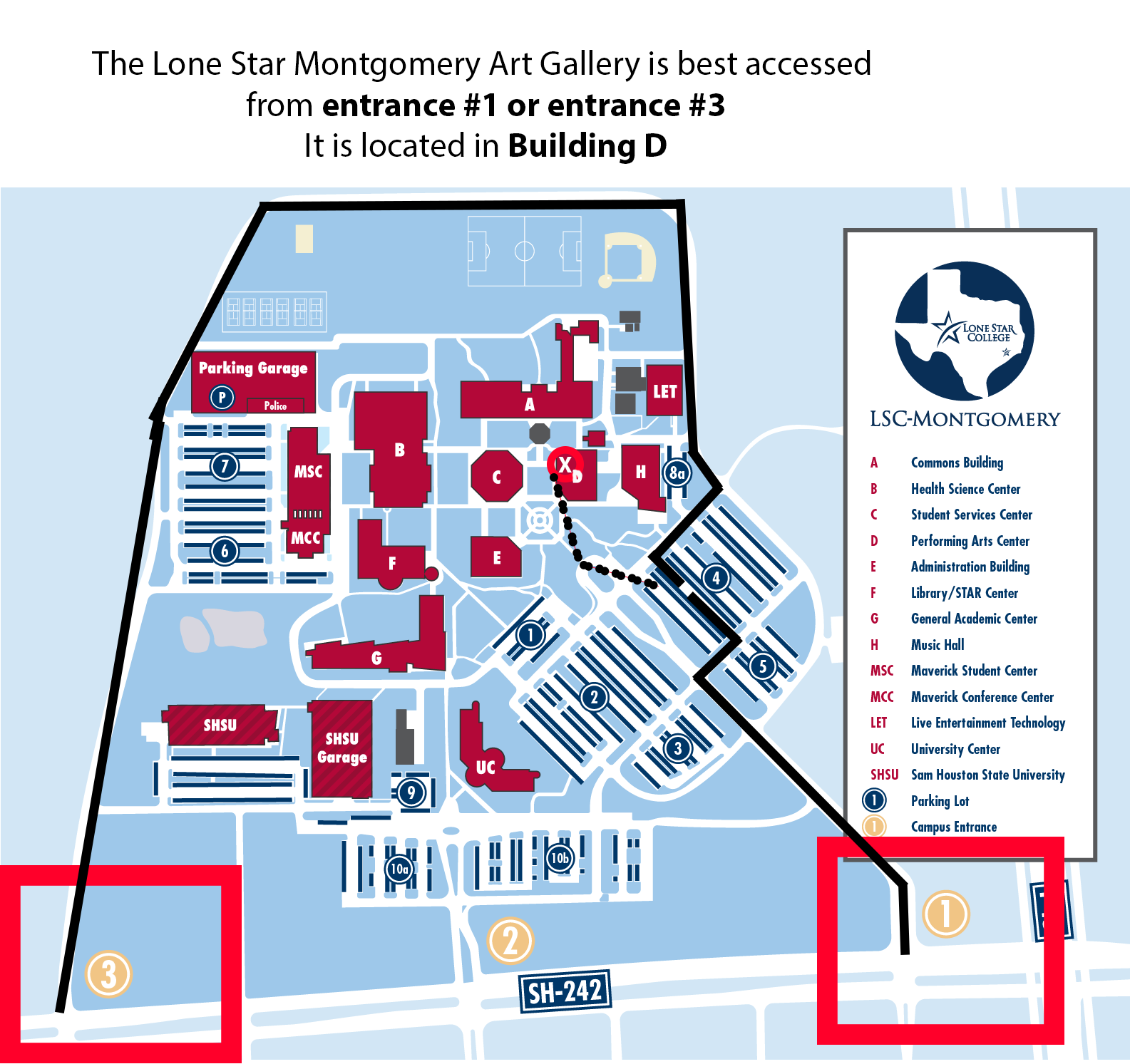 Campus Map to Art Gallery