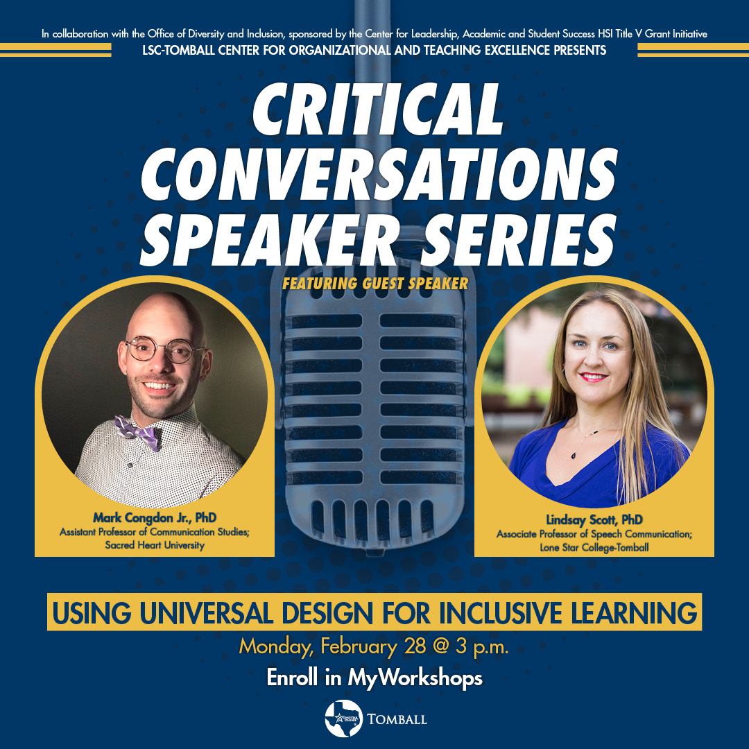 Critical Conversations -- Using Universal Design for Inclusive Learning