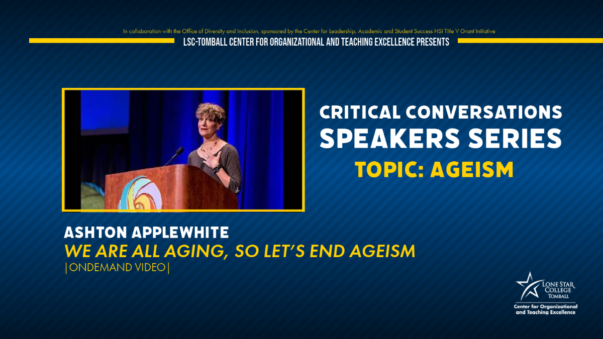 Critical Conversations -- We Are All Aging, So Let's End Ageism