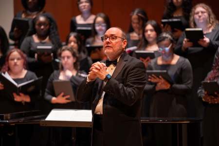 Photo of Dr. Todd Miller conducting