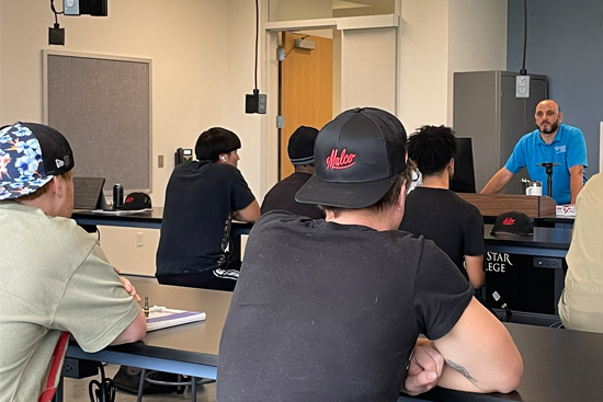 Ahmed Gaber as the HVAC Program Director teaching first LSC-Magnolia Center HVAC cohort.
