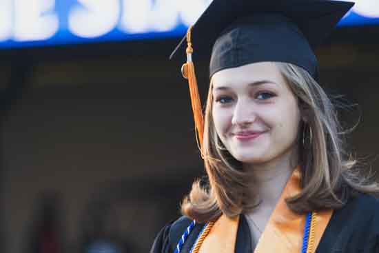 LSC-Tomball smiling at graduation 