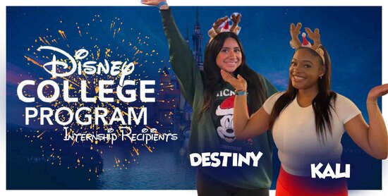 LSC-Tomball students, Destiny Rodriguez and Kali “Smiley” Thompson, accepted invitations to participate in the Disney College Program at Walt Disney World in Orlando, Florida.