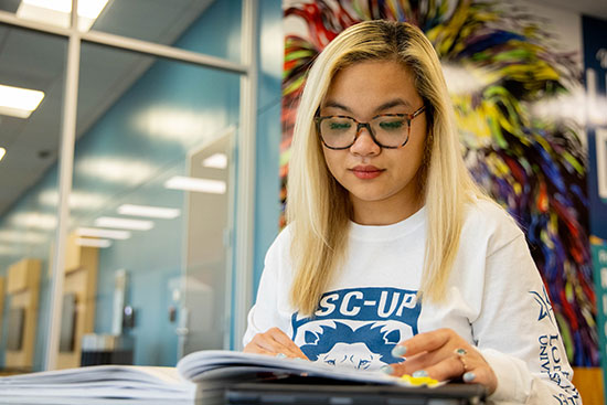 LSC-University Park student studying