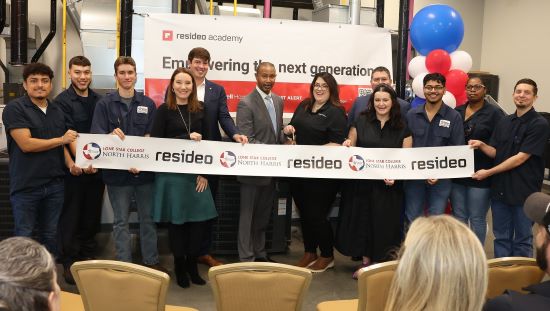 LSC-North Harris and Resideo come together for ribbon cutting.