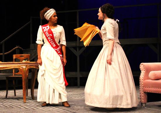 two student actors in play The Revolutionists