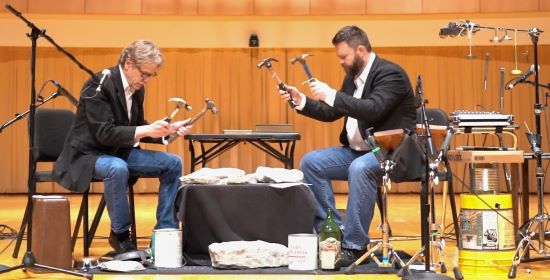 Percussionists and Professors Allen Otte and Dr. John Lane perform a dramatic, emotional, impactful “The Innocents” concert.