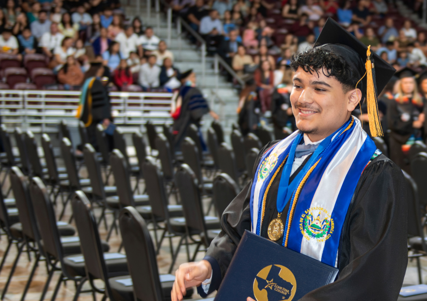 Student with dipolma