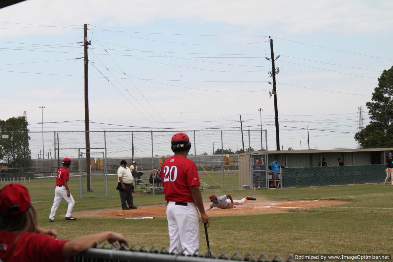 Photo of LSC-NH Baseball team in action against another club team