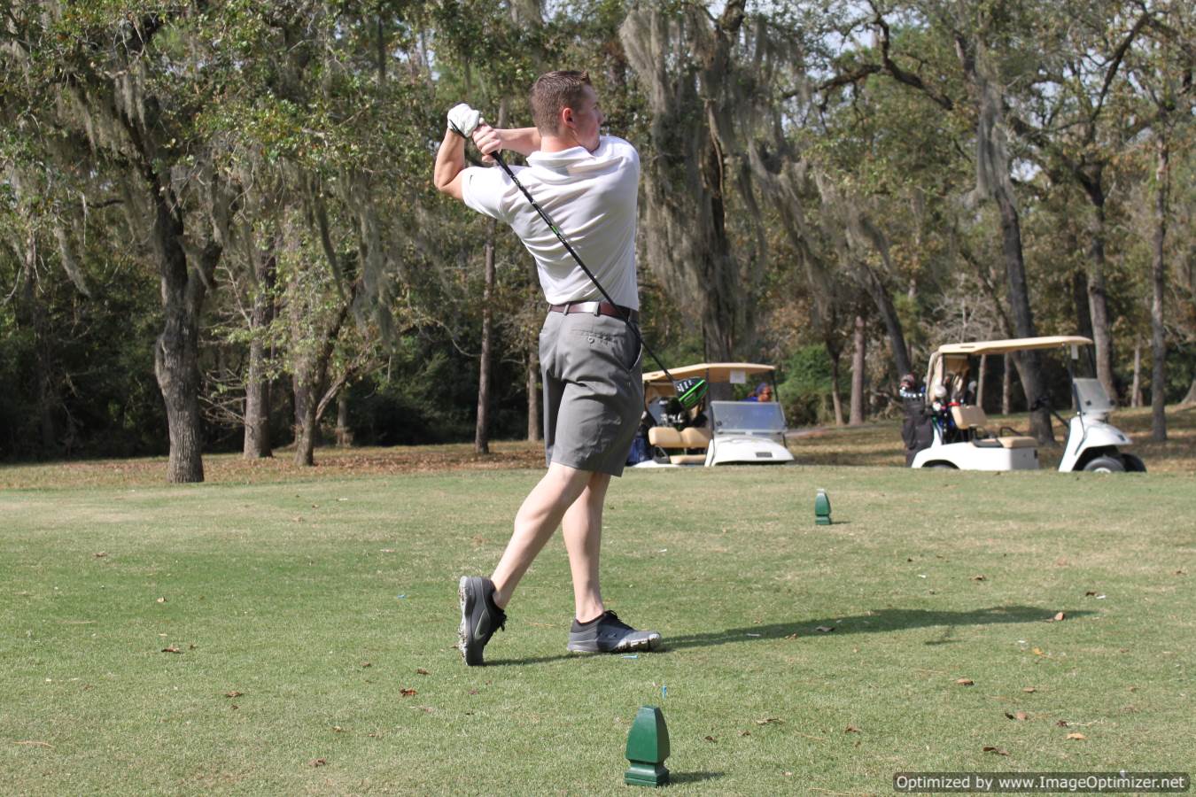 Photo of student playing golf