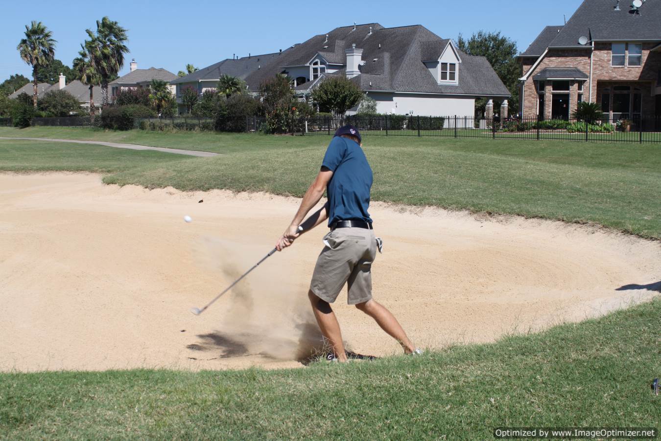 Photo of student playing golf