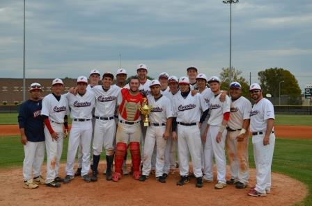 Photo of students from a LSC team with a trophy