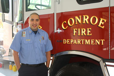 But the real chief among the students is Marco Guillen, a firefighter with the City of Conroe who is LSC-Montgomery’s first student to complete an associate of applied science degree in fire science technology. The 31-year-old from Spring received his degree in August.