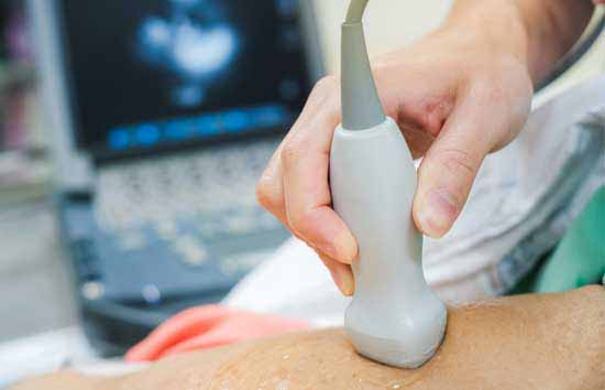 person receiving an ultrasound, Diagnostic Sonography Program at LSC