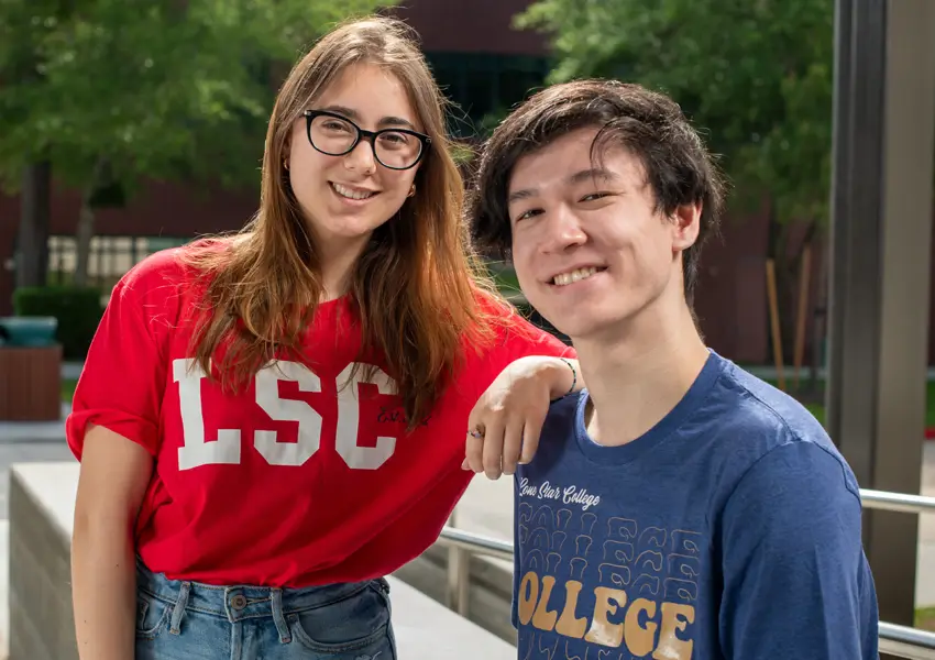 Two smiling students