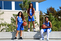Photo of three LSC-CyFair Women's Basketball Players