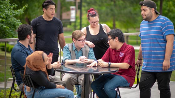 photo of students in a group outside