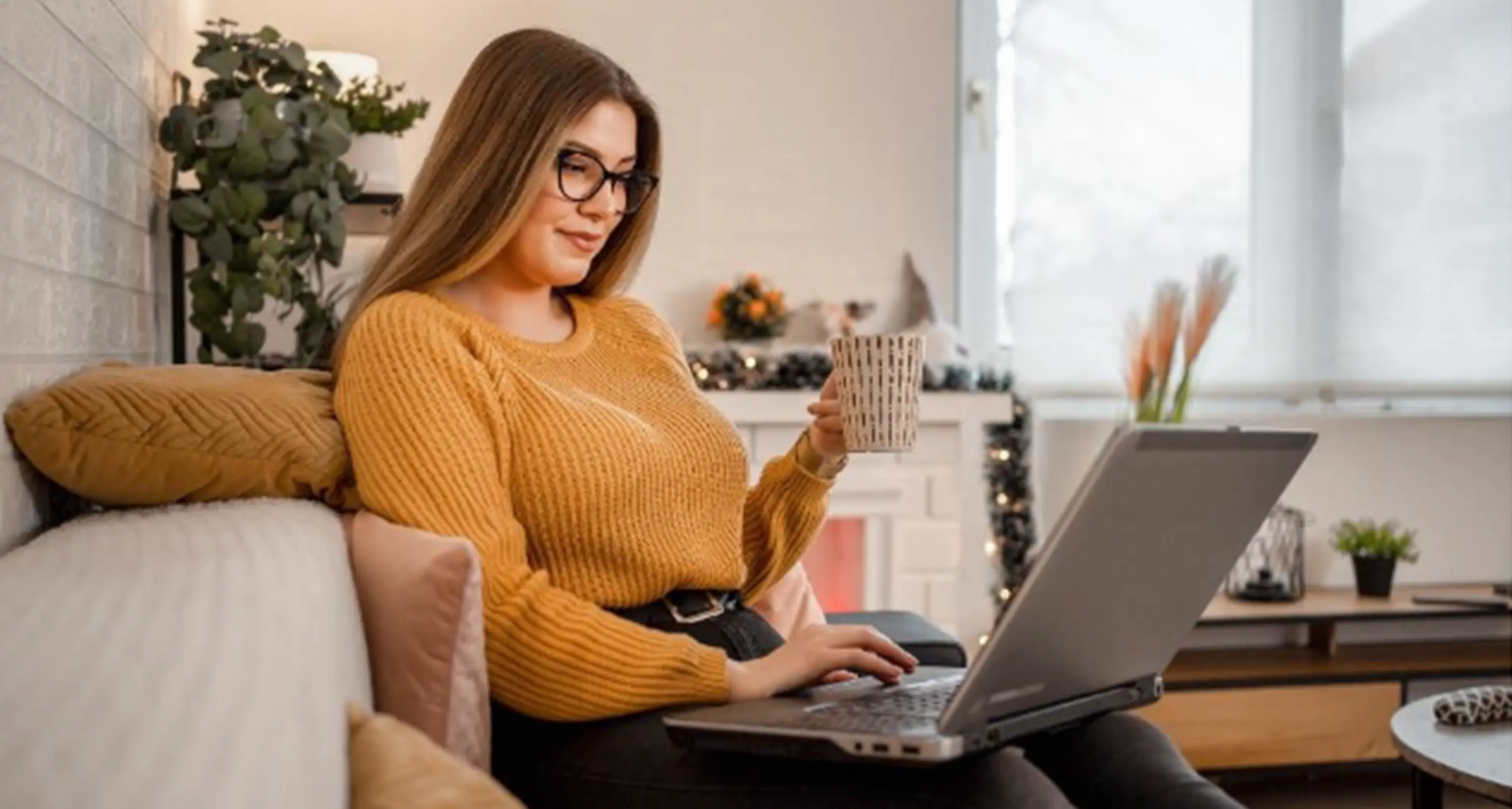 Student on Laptop